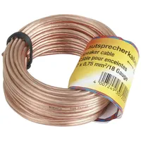 Hama Lautsprecherkabel 2x 0,75mm2 20m Transparent