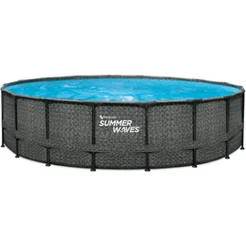 Summer Waves Elite Pool 549 x 132 cm Rattanoptik grau