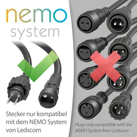 ledscom.de 10W LED Trafo-Netzteil/Transformator für Stecksystem NEMO, Stecker, 12V AC, schwarz, IP65
