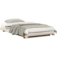 VidaXL Bodenbettgestell Braun 80 x 200 cm Massivholz Kiefer