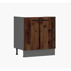 Küche OLD STYLE Wood Spülenunterschrank 80 Küchenzeile Küchenblock Einbauküche