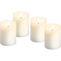 goobay LED-Echtwachskerzen 4 St. weiß