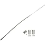 Hautau Flexibles Gestänge 1000 mm, grau, 1 Stück Zubehör Beschläge für Fensterbeschläge Schiebefenster Schiebetürbeschlag