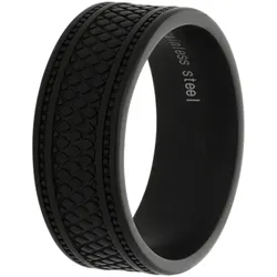 Lucardi Ringe Stahl Schwarz - 69mm Herren 