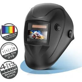 STAHLWERK Automatik-Schweißhelm 3 in 1 WORKER - mit True-Colour, autom. Abdunkelung DIN 4-13, optische Klasse 1/1/1/2, optimales Sichtfeld 96 x 39 mm