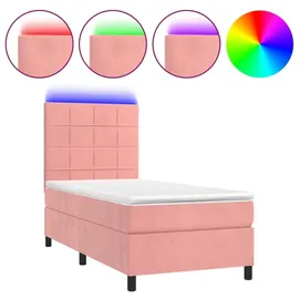 vidaXL Boxspringbett 90 x 200 cm Rosa