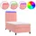 vidaXL Boxspringbett 90 x 200 cm Rosa
