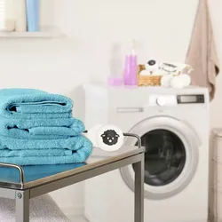 Relaxdays Trocknerbälle XXL, 6 Trocknerkugeln, Filzbälle für Trockner, aus Schafswolle, umweltschonend, Ø 7 cm, weiß
