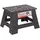 DEMA Kunststoff Tritthocker Klappbar Höhe 22 cm Schwarz Traglast 120 kg