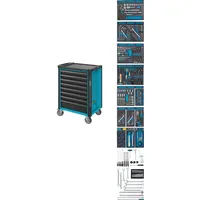 HAZET Werkstattwagen - Mobiles Tool-Organisationssystem mit 296-teiligem Werkzeugsortiment