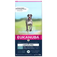 Eukanuba Grain Free Adult große Rassen Seefisch 12 kg