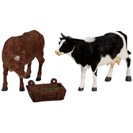 Lemax 12512 Ernte Crossing Figur: Fütterung von Kuh und Stier