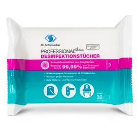 Dr. Schumacher PROFESSIONAL@home Flächendesinfektionstücher (30 Tücher) 30 St Desinfektionslösung