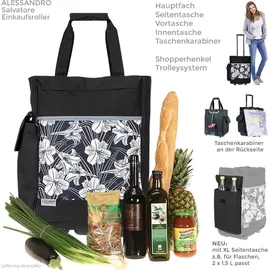 Alessandro Salvatore Einkaufsroller New Flower schwarz