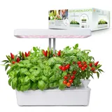 Northpoint Hydroponisches LED Anzuchtsystem Pflanzenlampe Pflanzenleuchte Kräutergarten Innengarten Gewächslampe 22W 1350 Lumen 10 Setzlinge Höhenverstellbar Timer