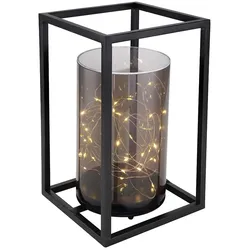 LED Solarleuchte, Gartendeko, schwarz, Lichterkette, H 28 cm