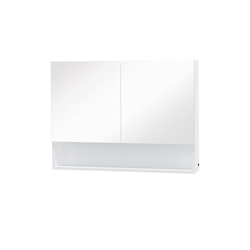HOMCOM Spiegelschrank LED Wandspiegelschrank weiß