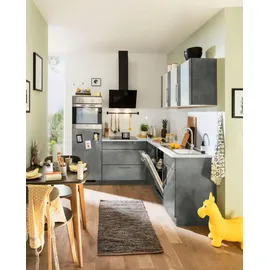 WIHO KÜCHEN Winkelküche Cali L-Form 210 x 220 cm grau