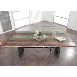 Massivmoebel24 Altholz 220 x 75-105 x 100 cm mehrfarbig
