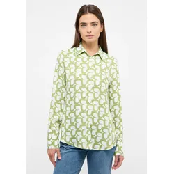 Hemdbluse ETERNA "REGULAR FIT", Damen, Gr. 38, grün, 100% Viskose, casual, Blusen