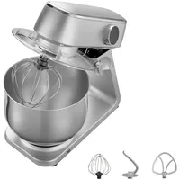 Mophorn Knetmaschine Küchenmaschine Zum Backen, 1800 W Teigmaschine Mit Edelstahlschüssel (7,4 L) & Knethaken & Rührbesen & Schneebesen, 10-stufig Einstellbare Kippbare Rührmaschine Standmixer
