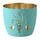 Giftcompany Windlicht Madras Eisen Türkis/Gold