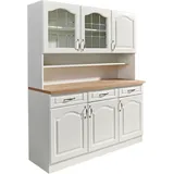 WIHO KÜCHEN Küchenbuffet Linz 150 x 50 x 180 cm Weiß