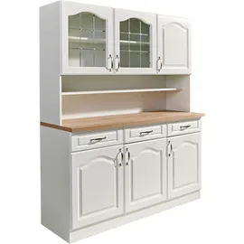 WIHO KÜCHEN Küchenbuffet Linz 150 x 50 x 180 cm Weiß