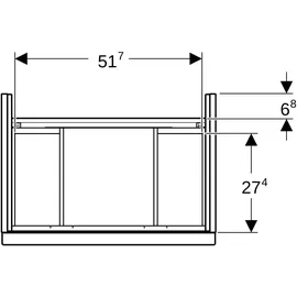 Geberit iCon 59,2x61,5x41,6cm, 2 L, w/lack. hochgl.