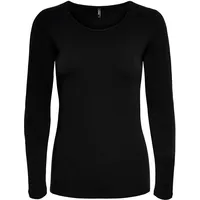 Only Onllive Love Life L/S ONECK Top NOO Schwarz