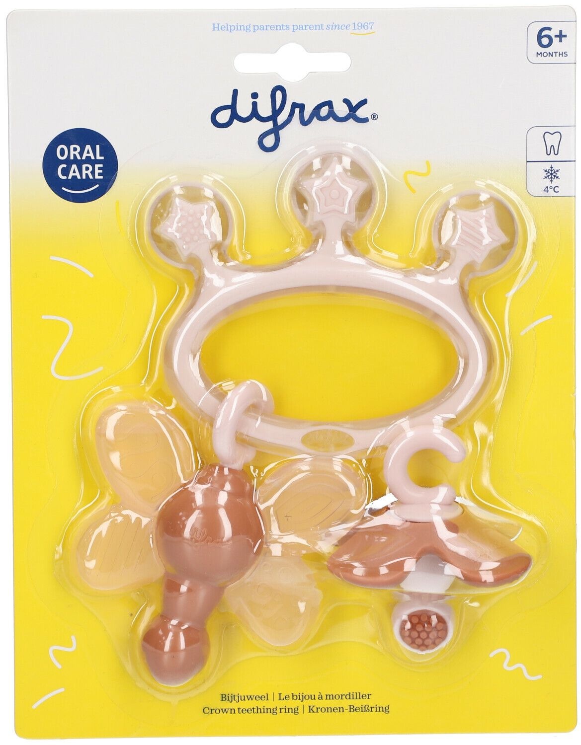 difrax® Beißring Krone +6 Monate