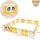 joyz Laufgitter Gelb, Kunststoff, Quadratisch, 240x53x240 cm Babymöbel, Laufstall Baby
