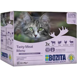 BOZITA Katzennassfutter Häppchen in Sauce mit Fleisch Multibox