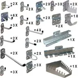 ADB Lochwand Kunststoff/Metall weiß 50-teilig