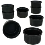 Mambocat 8er Set Creme Brulee Schale NERO 9x5cm schwarz - 24302121