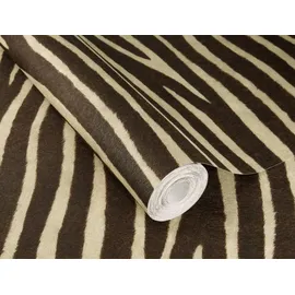Rasch Textil Vliestapete Zebra 10 m 27 cm 300 g Beige/Braun 751741