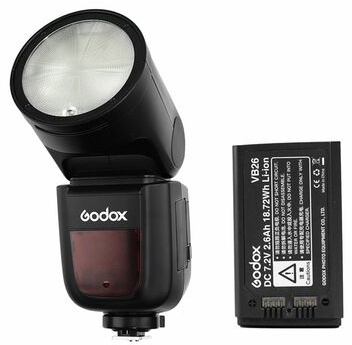Godox Speedlite V1 + Zusatz Akku Pentax