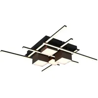Trio LED Deckenleuchte 1 eckig schwarz