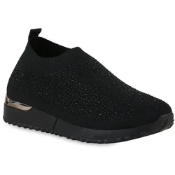 Damen Slip Ons in Schwarz