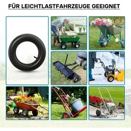 Wiltec Standard Schlauch für Reifen Größe 4,00-8, bis 160 kg Traglast, mit geradem Ventil TR13