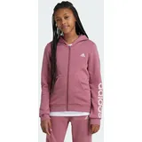 adidas Essentials Linear Logo Mädchen Kapuzensweater, rot - 128