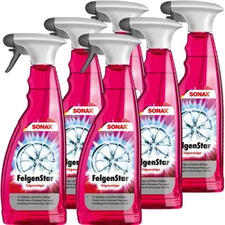 6x 750ml Sonax Felgenstar Felgenreiniger Felgenpflege Reinigungsmittel Säurefrei: Sonax: 02274000 (227400)