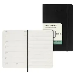 MOLESKINE Buchkalender Wochenkalender Juli 2025 - Dezember 2026 schwarz