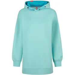Kapuzenpullover SALZHAUT "Hoodie TIEKE", Damen, Gr. M, blau (aqua), Obermaterial: 80% Baumwolle CO. 20% Polyester PES., Pullover Kapuzenpullover