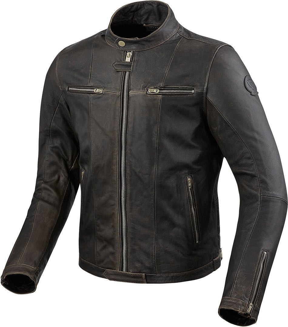 Revit Roswell Lederjacke, braun, Größe 46 für Männer