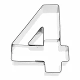 RBV Birkmann Birkmann, Ausstechform Zahl 4, Grau, 6 cm, Edelstahl