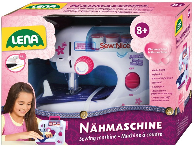 Kinder-Nähmaschine Sewing In Weiss/Rosa