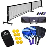 Mobiclinic Pickleball-Set, 4 Schläger, 8 Bälle Netz)