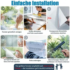 bundviel Einwegspiegel-fensterfolie 90 x 400 cm Sonnenschutz, Anti-uv Und Anti-hitze, Anti-sichtschutz