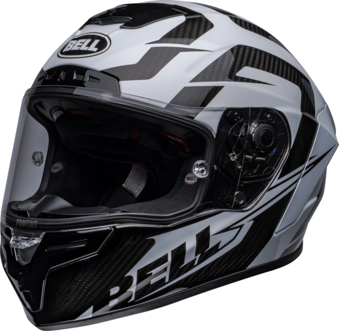 Bell Race Star Flex DLX Labyrinth Helm, wit, L